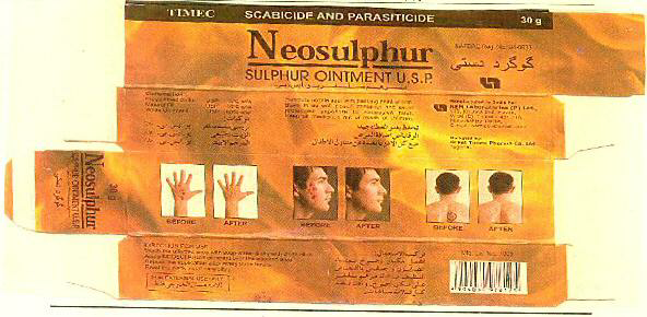 Neosulphur Sulphur Ointment U.s.p. Device mark 2775061 Trademark