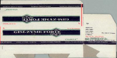 Gim-zyme Forte With Label Device mark 1482492 Trademark