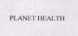 Planet Health. Device mark 1037055 Trademark