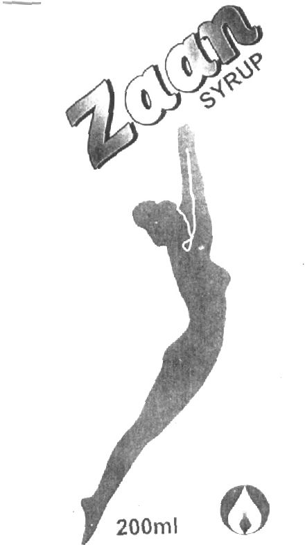 Zaan Syrup [label] Device mark 1416448 Trademark