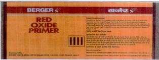 Berger Red Oxide Primer, Device Of Paint Brush Device mark 2730954 Trademark