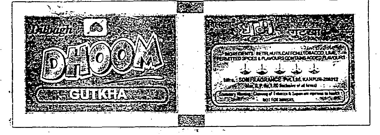 Dhoom Gutkha Device mark 910786 Trademark
