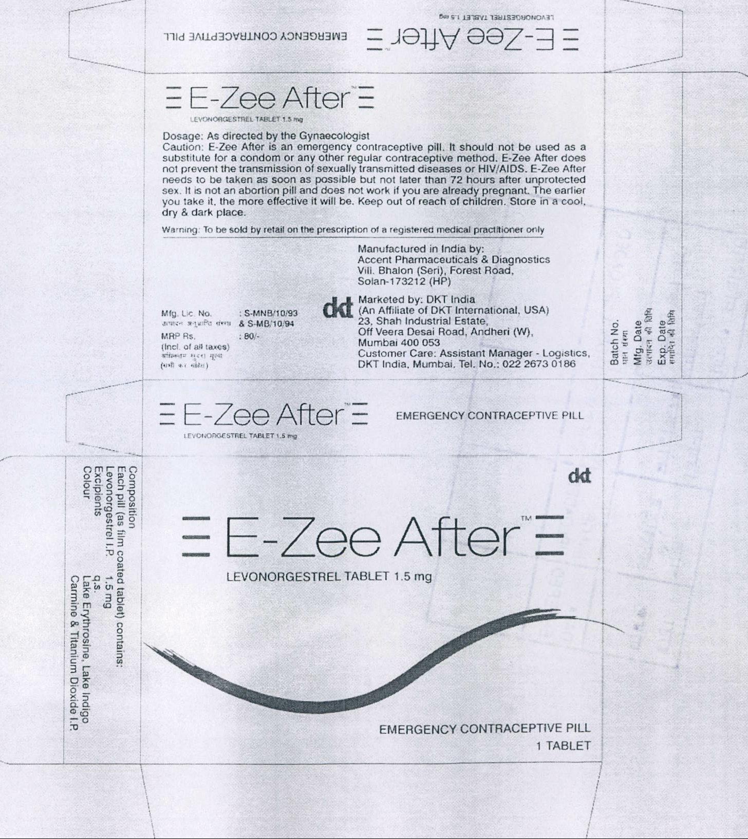 E-zee After Device mark 2156279 Trademark