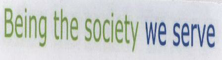 Being The Society We Serve With Label Device mark 1682798 Trademark