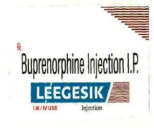 Buprenorphine Injection I.p. Leegesik (label) Device mark 2605485 Trademark
