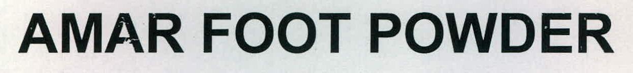 Amar Foot Powder Device mark 2215848 Trademark