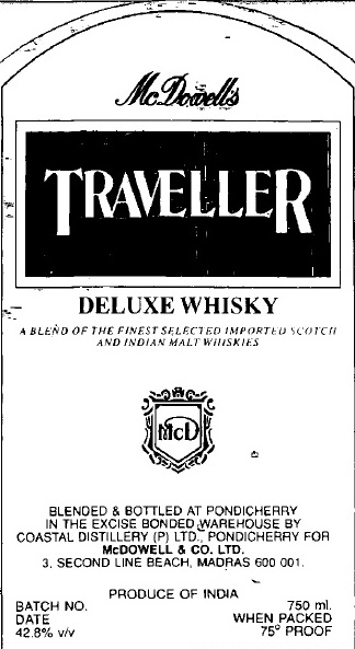 Traveller Deluxe Whisky Device mark 659223 Trademark