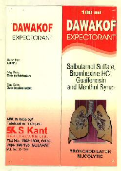 Dawakof Expectorant Device mark 2870072 Trademark