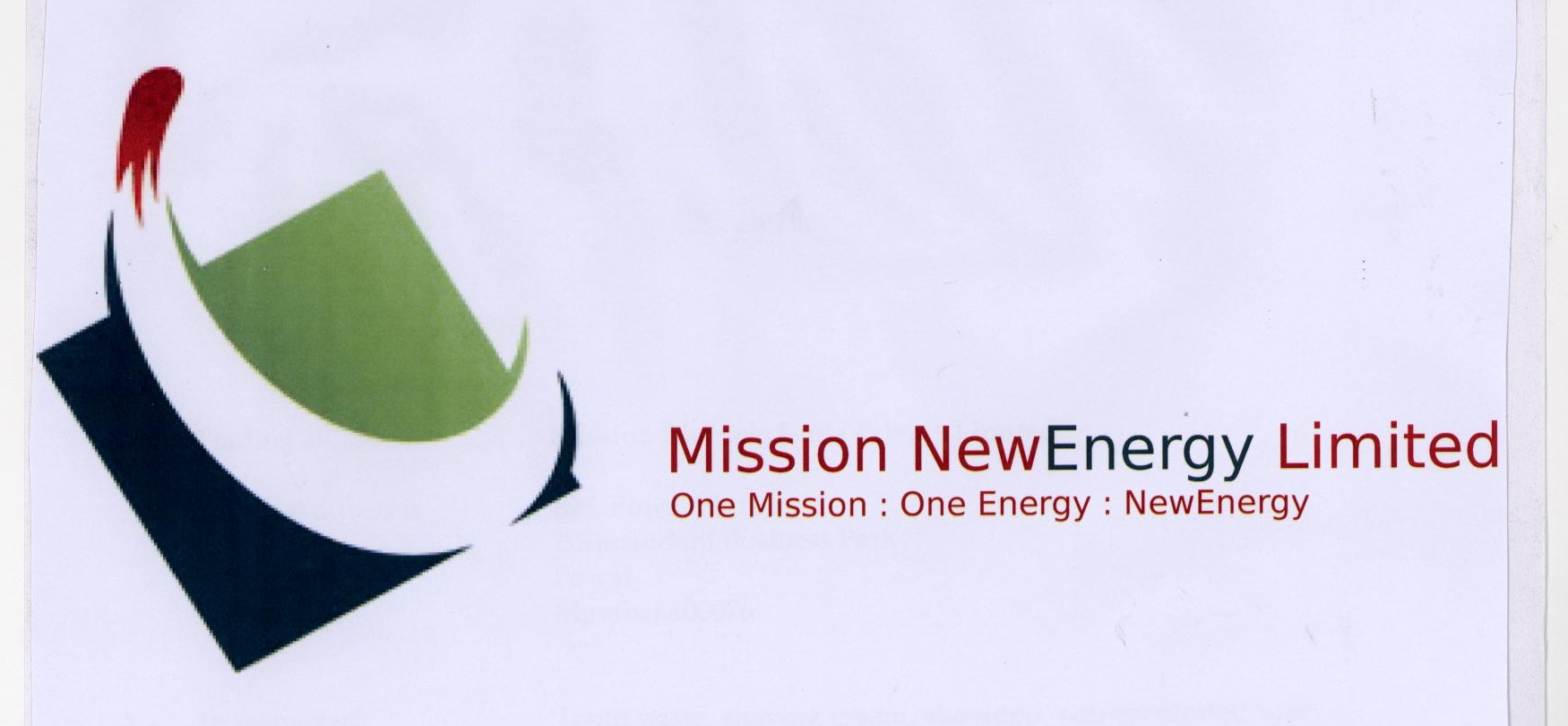 Mission New Energy Limited ( Label ) Device mark 1781009 Trademark