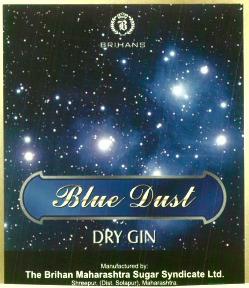 Blue Dust Dry Gin (label) Device mark 1430642 Trademark