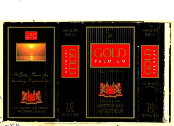 Gold Premium (label With Device Of Lion) Device mark 671387 Trademark