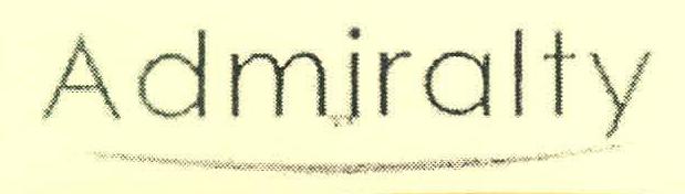 Admiralty Device mark 1861187 Trademark