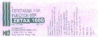 Zetax 1000 (label) Device mark 1482431 Trademark