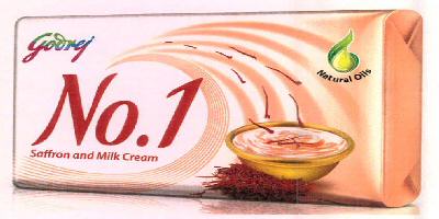 Godrej No.1 Saffron And Milk Cream Device mark 2663187 Trademark