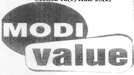 Modi Value Device mark 1880328 Trademark
