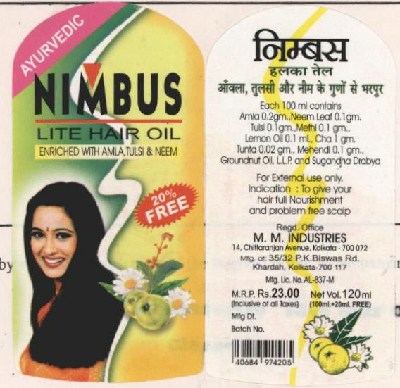 Nimbus, De. Of Amla, Tulsi, Flower And A Lady Device mark 1253257 Trademark