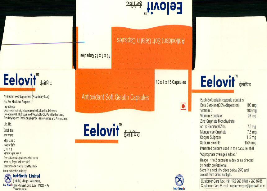 Eelovit Antioxidant Soft Gelatin Capsules Device mark 2278168 Trademark