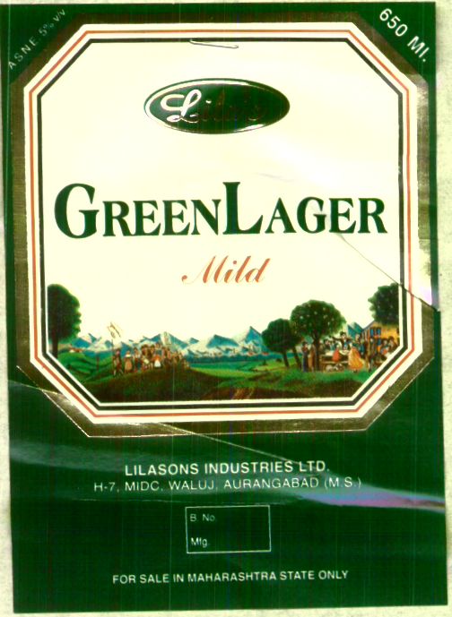 Green Lager (label) Device mark 715037 Trademark