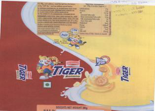 Britannia Tiger Banana (device Of A Tiger) Device mark 1770154 Trademark