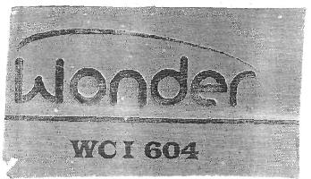 Wonder Wci 604 (label) Device mark 2799736 Trademark