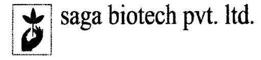Saga Biotech Pvt. Ltd. [device Of Hand] Device mark 1274907 Trademark