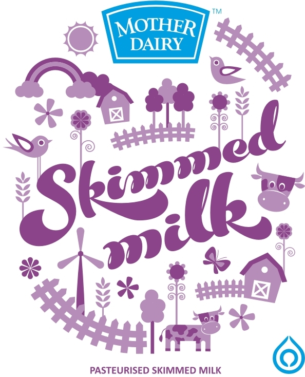 Mother Dairy Pasteurised Skimmed Milk (label) Device mark 2576346 Trademark