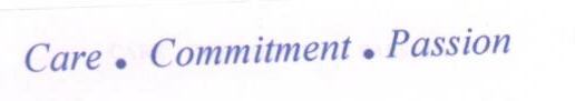 Care.commitment.passion (label) Device mark 1677821 Trademark