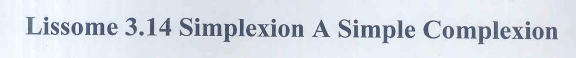 Lissome 3.14 Simplexion A Simple Complexion Device mark 1748239 Trademark