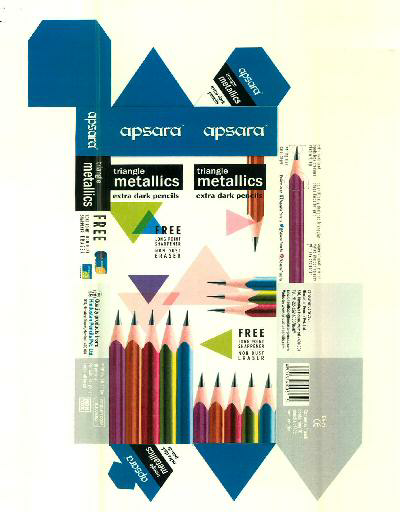 Apsara Triangle Metallics Extra Dark Pencils Device mark 2826682 Trademark