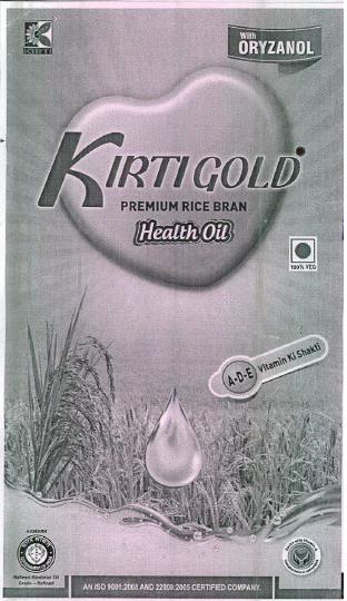 Kirti Gold Premium Rice Bran Device mark 2605452 Trademark