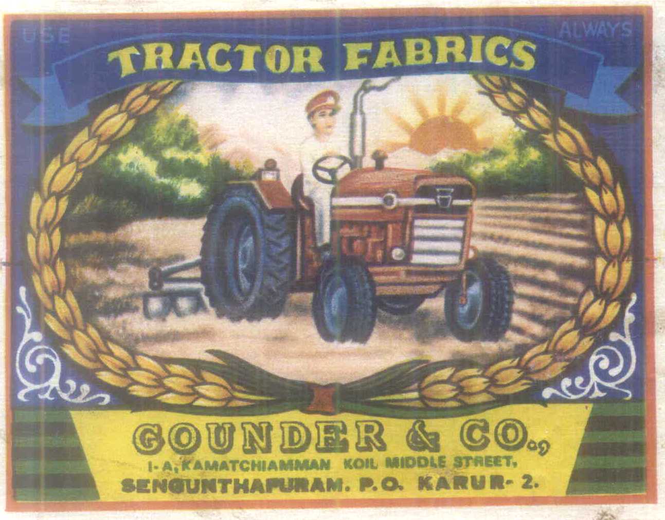 Tractor Fabrics Device mark 414657 Trademark