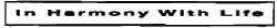 In Harmony With Life (label) Device mark 898264 Trademark