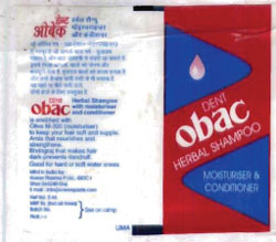 Dent Obac Herbal Shampoo (device A Pouch Device mark 1104998 Trademark