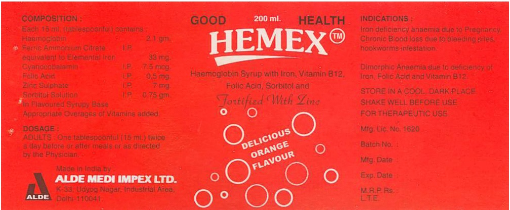 Hemex (label) Device mark 969722 Trademark