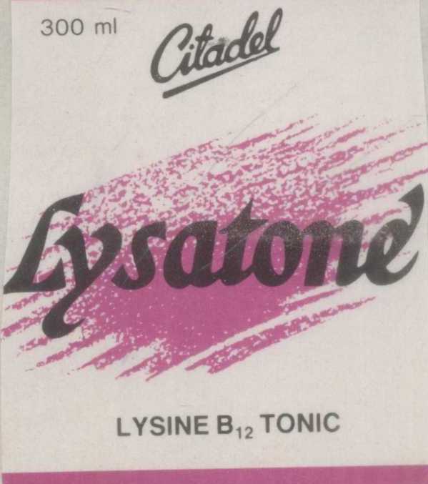 Lysatone (label) Device mark 777499 Trademark