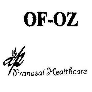 Of-oz Pranasal Healthcare Device mark 1854845 Trademark