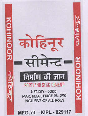 Kohinoor Cement (label) Device mark 2141981 Trademark