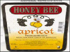 Honey Bee (label)apricot Device mark 1267083 Trademark