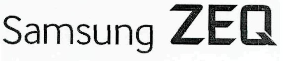 Samsung Zeq Device mark 2588083 Trademark