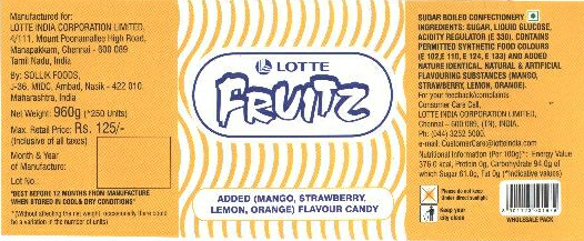 Lotte Fruitz Device mark 1794511 Trademark