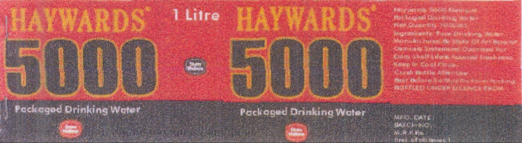 Haywards 5000 (lable) Device mark 1145961 Trademark