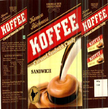 Koffee Caramel Sandwich Candy (device Of Candy) Device mark 2397634 Trademark