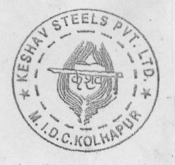 Keshav Steels Pvt. Ltd. (label) Device mark 1588393 Trademark