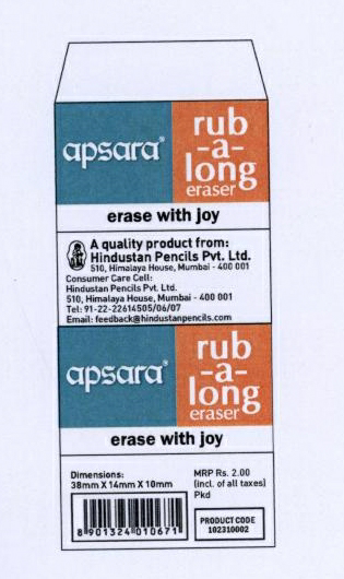 Apsara Rub -a- Long Device mark 1962103 Trademark