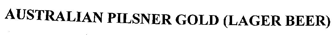 Australian Pilsner Gold (lager Beer) Device mark 2185714 Trademark