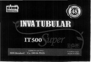 Exide Invatubular - It - 500 - Super (label) Device mark 2235580 Trademark