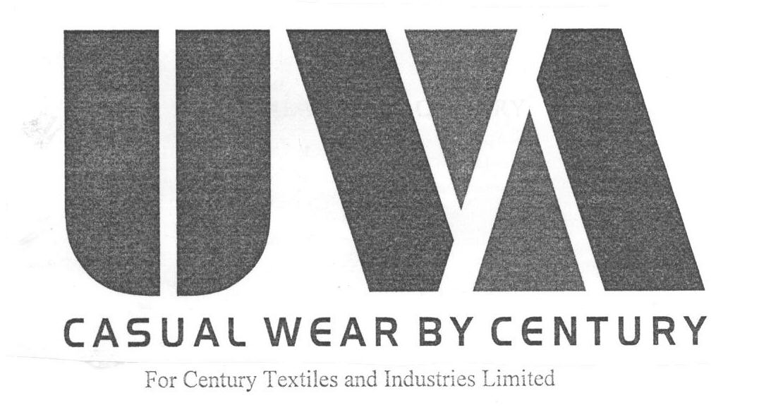 Uva Casual Wear By Century (label) Device mark 1673420 Trademark