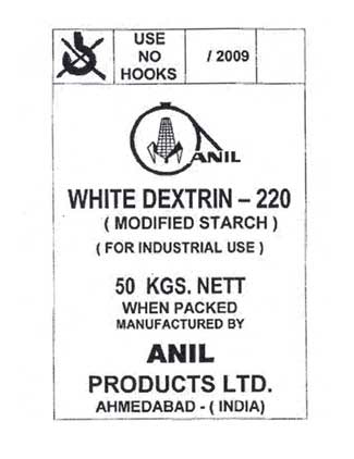 White Dextrin -220 Device mark 1793061 Trademark