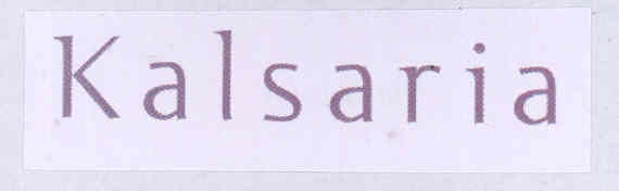 Kalsaria Device mark 1745483 Trademark
