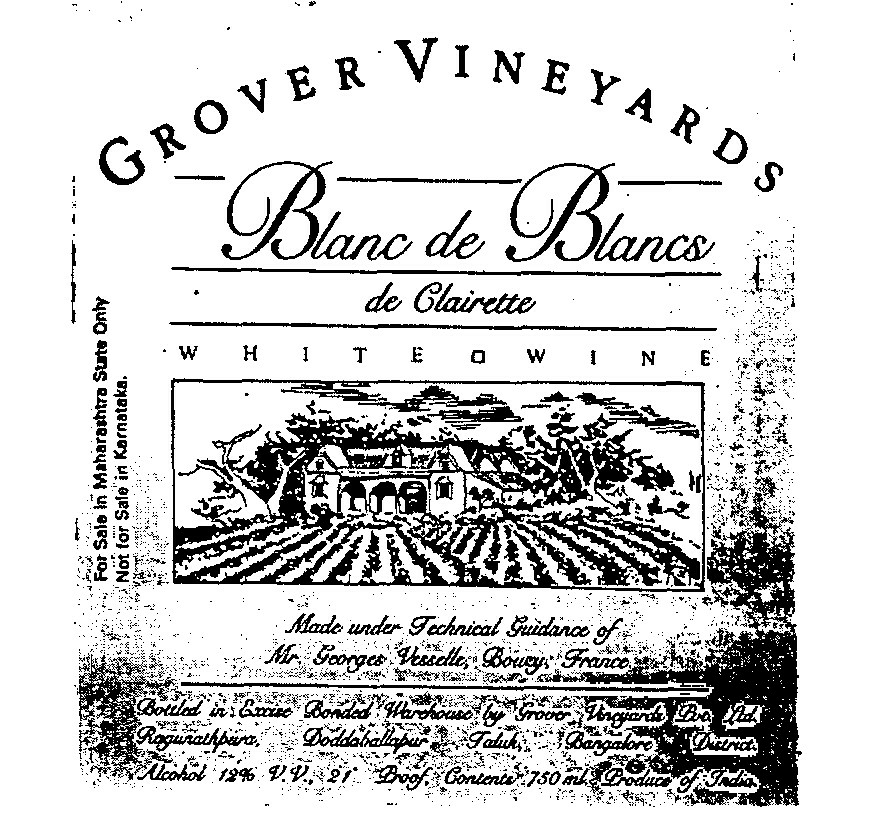 Grover Vineyards Device mark 630917 Trademark